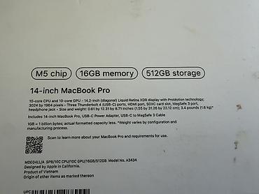 pro m1: Apple MacBook Pro 14" (чип M5, 16 ГБ, 512 ГБ) — Space Gray 24 цикла — 3