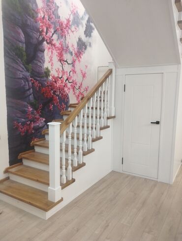 Деревянные лестницы: Деревянная лестница Для дома, Форма лестницы: Много-маршевая, Стиль: Классический — 25