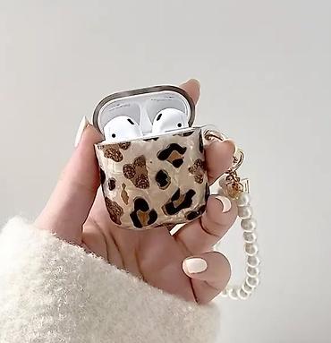 чехлы на аирподс 2: Leopard naxışlı AirPods qabığı və aksesuar dəsti - Uyğunluq: AirPods — 6