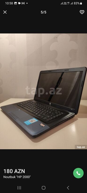 hp notebook azerbaycan: 4 GB, 15.6 "