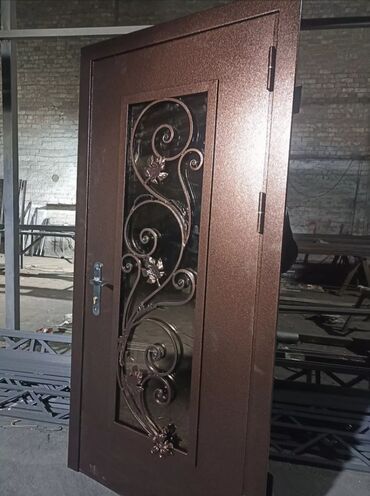 Двери для домов и квартир: Двери для домов и квартир, Металл, Двустворчатая, цвет - Серый — 9