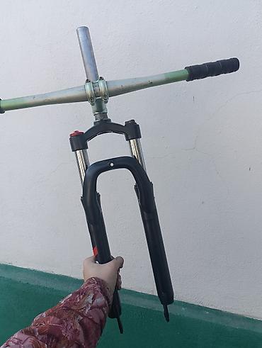 Велозапчасти: Вилка пружинно-эластомерная для горного/городского велосипеда + руль с — 2