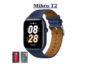 zəng saatları: Yeni, Smart saat, Mibro, Sensor ekran, rəng - Göy