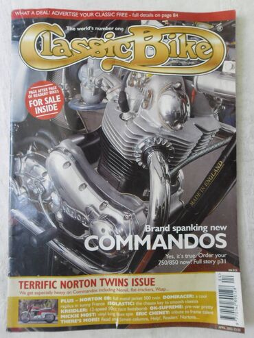 Knjige i stripovi: Casopisi Classic Bike: 4/2002, 3/1998, 2/ 2003, 1/2002, 1/2003 — 1