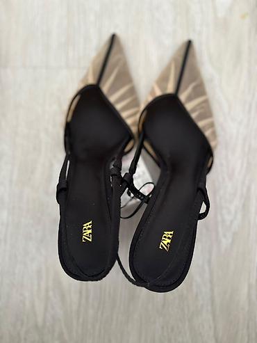Женская обувь: Туфли-лодочки ZARA на шпильке - Модель: slingback с открытой пяткой и — 1