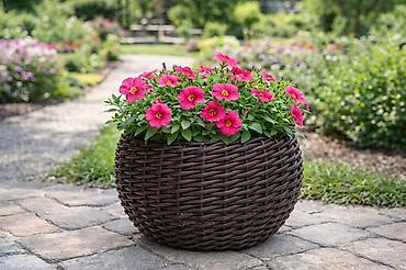 Горшки для растений: Плетёные кашпо для растений - Материал: синтетический ротанг — 24