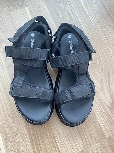 yaz basanoşkalar: Qara rəngli unisex sandallar - Model: Polaris yazısı görünür - Rəng — 4