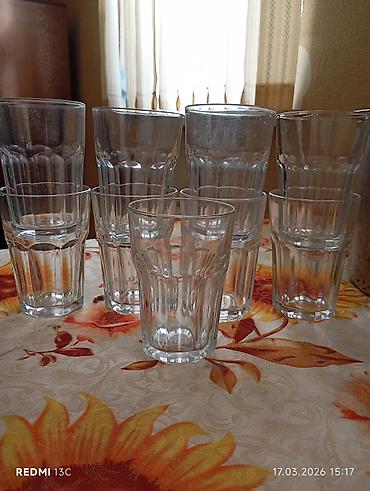 Stəkanlar, Şüşə, 8 ədədli dəst, 250 ml