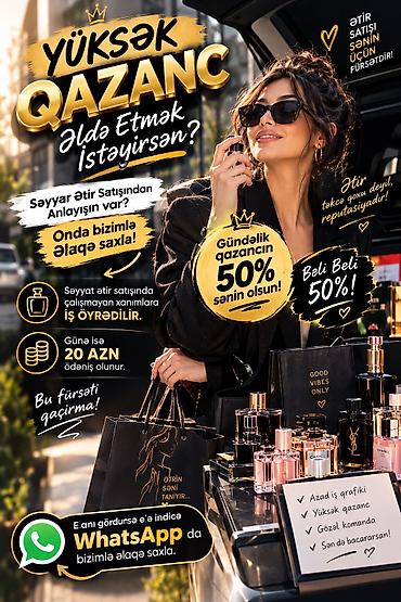 masaj bakü: Satış meneceri tələb olunur, Yalnız qadınlar üçün, 30-45 yaş, 1 ildən az təcrübə, Həftəlik ödəniş — 1