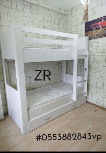 деталировка мебели: Yeni, İkinəfərlik çarpayı, Bazasız, Matras ilə, Siyirməli