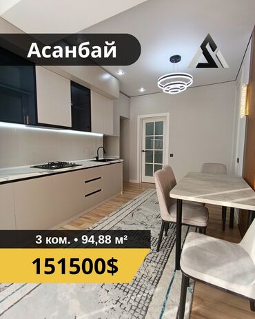 горить: 3 комнаты, 94 м², Элитка, 4 этаж, Дизайнерский ремонт
