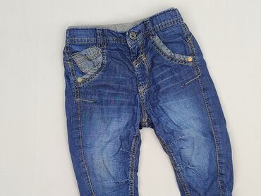 bluezoo ubrania dla dzieci: Denim pants, George, 9-12 months, condition - Very good