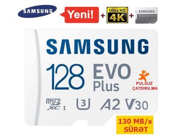 micro sd kart qiymetleri: Yaddaş kartı "samsung 128gb" - süper sürət, süper qi̇ymət - qlobal