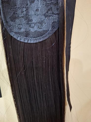 Perike i klipse: Ekstenzija rep – duga, ravna, crna (1b) - Tip: ekstenzija za kosu u — 4