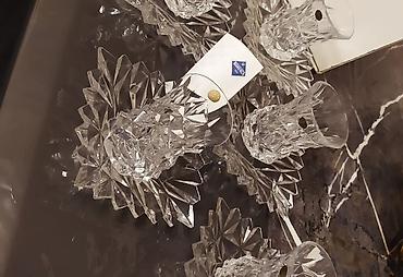 xrustal qutuda: Çay dəsti, rəng - Ağ, Xrustal, Bohemia, Çexiya — 2