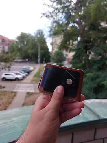 vero beograd: Minimalistički kožni novčanik – ručni rad - Materijal: prava koža u — 3
