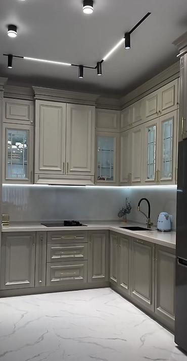 silver kitchen: Кухонный гарнитур, Новый, цвет - Серый — 2