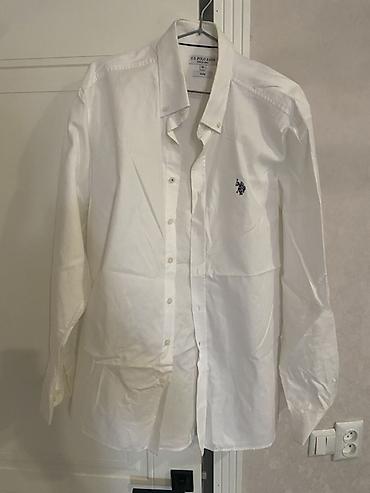Рубашки: Мужская рубашка, XL, Us Polo Assn, Новый, цвет - Белый, Самовывоз — 1