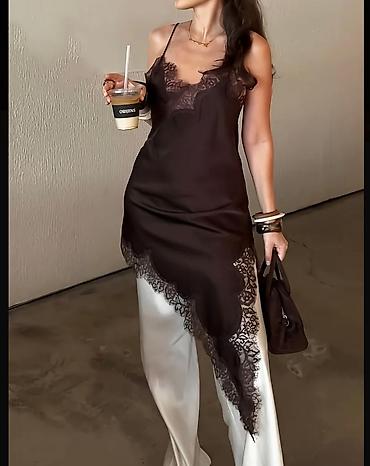 Вечерние платья: ЛЮКС КОПИЯ ZARA ТРЕНД СЕЗОНА Асимметричное сатиновое платье-комбинация — 8