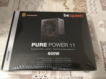 bədən yığan kupalniklər: Qida bloku be quiet!, 600 W, Yeni