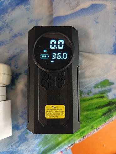 maşin: Multifunksional portativ avto-gadjet: kompressor + start booster + — 1