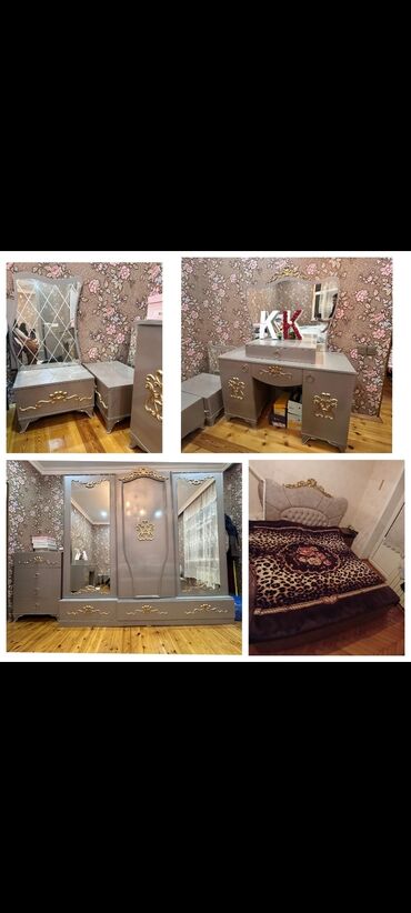 белая садовая мебель: 2 təknəfərlik çarpayı, Dolab, Termo, 2 tumba, Azərbaycan, İşlənmiş