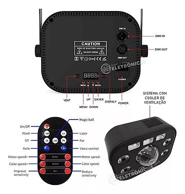 Другое освещение: Светомузыка проектор, лазер, стробоскоп 5 в 1 Профессиональный — 6