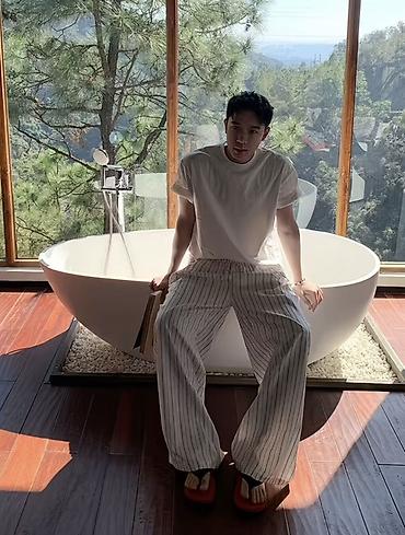 nike dunk: Свободные домашние/повседневные брюки в полоску - Цвет: белый с — 3