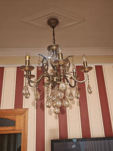 17 şam: Çılçıraq, 5 lampa, Metal — 1