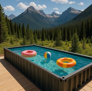 Hovuzlar: Konteyner hovuzlar sifarişlə hazırlanır ölçü seçimi var fiber hovuzlar — 5