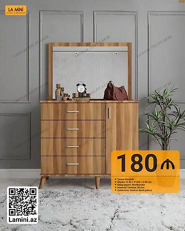Komodlar: Termo güzgülü komod - Ölçülər: Dərinlik 40 sm x Hündürlük 180 sm x — 1
