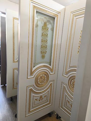 qapi bezekleri: Klassik dizaynlı otaq qapıları - Material: MDF/taxta əsaslı massiv — 1