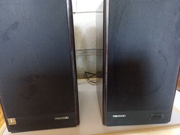 запчасти ноутбук: Колонки Microlab Solo6c с деревянными корпусами и черными передними