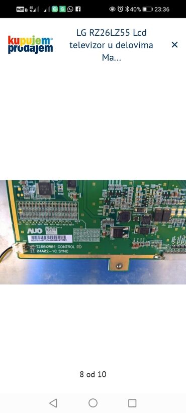 Aksesoari za TV i video: LG RZ26LZ55 – LCD televizor za delove LG 37G2000 U delovima — 8
