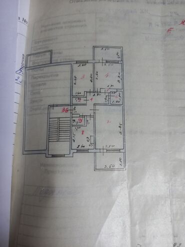 квартиры ош купить дом быта: 3 комнаты, 62 м², 105 серия, 3 этаж, Старый ремонт