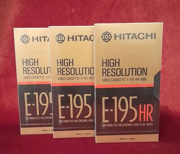 Книги, журналы, CD, DVD: Видеокассета HITACHI E195, в упаковке, цена за 1 щт