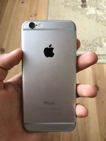 aplle 6: IPhone 6, 32 GB, Gümüşü, Qırıq, Barmaq izi