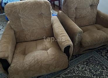 tek divanlar: Mebel dəsti: 1 ədəd üçnəfərlik divan + 2 ədəd kreslo - Rəng: açıq — 3