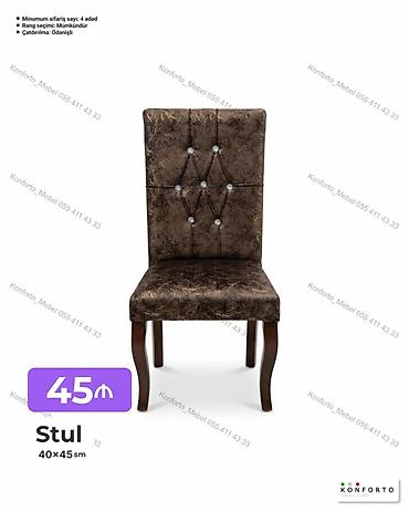 hundur stul: Stul – 40×45 sm - Klassik dizaynlı, yumşaq oturacaqlı və hündür — 1
