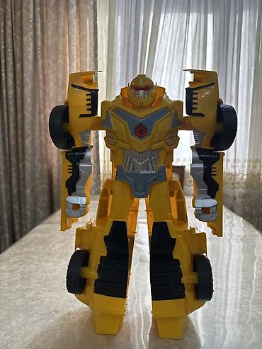 thomas oyuncaq paravoz dəsti: Sarı rəngli transformasiya olunan oyuncaqlar maşın/robot - 2-si 1-də — 3