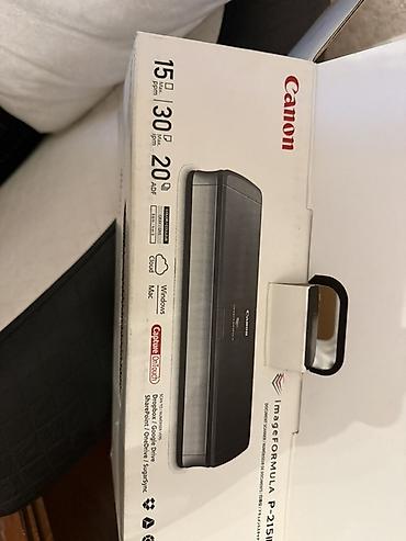 hp printer skaner: Canon imageFORMULA P-215II portativ sənəd skaneri - Kompakt, USB ilə — 1