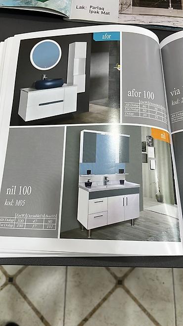hamam skafi: Banyo mebel dəstləri – 100 sm modellər 1) Apel 100 (kod: 3190) - Alt — 8