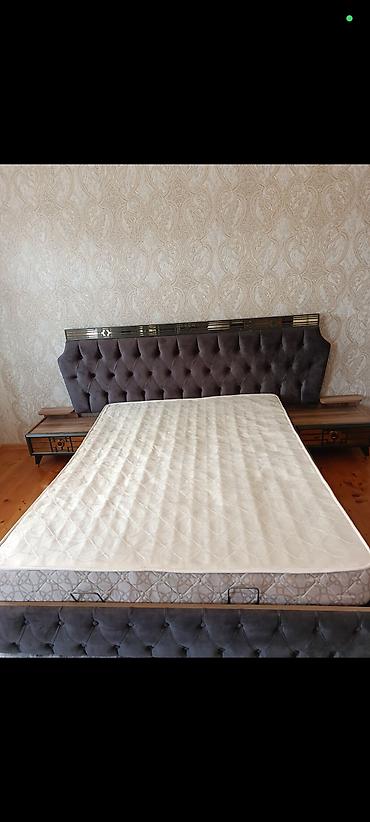 tumbuckalar: Mebel dəsti – yataq otağı üçün - Çarpayı: geniş ölçülü, yumşaq süni — 2