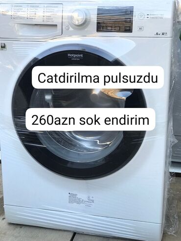 ariston 80 litr qiymeti: Paltaryuyan maşın Hotpoint Ariston, 6 kq, İşlənmiş, Avtomat