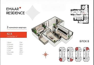 12: 2 комнаты, 83 м², Ипподром Элитка, 3 этаж, ПСО (под самоотделку) — 4