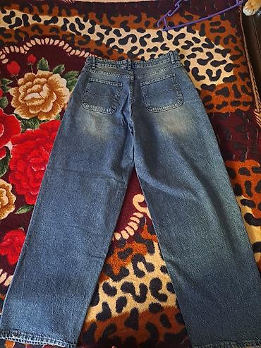 sultan: Geniş kəsimli cins şalvar -Ölçü: 29 - Rəng: klassik mavi denim — 2
