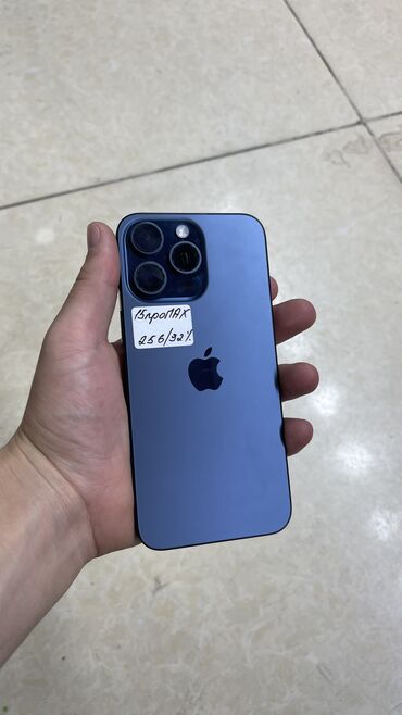 apple 15 pro max цена бишкек: IPhone 15 Pro Max, Колдонулган, 256 ГБ, Көк, Заряддоочу түзүлүш, Куту, Кабель, 92 %