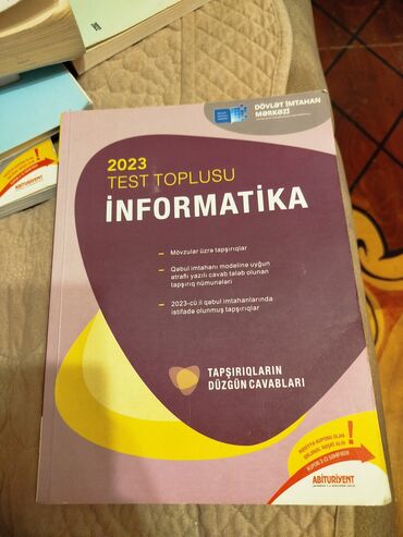 Testlər: Tam təzə kitablardı.qiymətlərdə endirim olacaq informatika-4manat