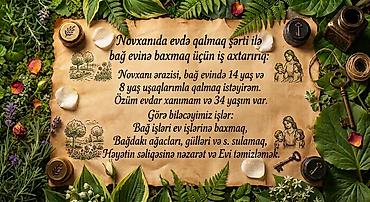 reception is elanlari: Novxanıda evdə qalmaq şərti ilə bağ evinə baxıcılıq xidməti - Novxanı — 1