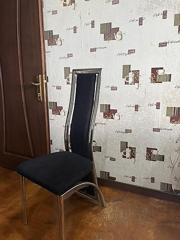 şuşə stol: Mətbəx üçün, İşlənmiş, Açılmayan, Dördbucaq masa, 6 stul — 3